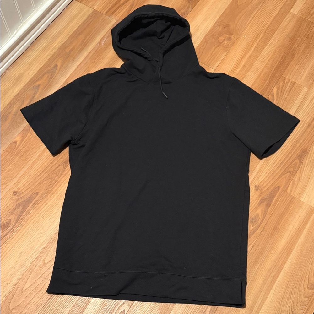 XL Cuts SPLIT HEM Short Sleeve Hoodie for Men